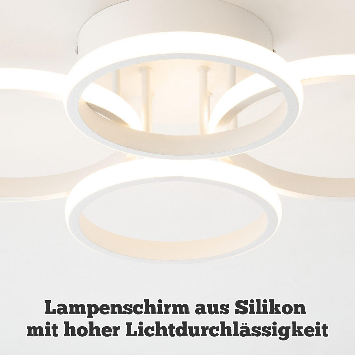 LED-DECKENLEUCHTE Majeski 41.5/52.5/11.8cm - Weiß, Metall (52.5/41.5/11.8cm) - Nettlife