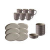 FRÜHSTÜCKSSERVICE Jasper taupe 18er Set - Taupe, Keramik (1/1/1cm) - Ritzenhoff Breker