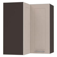 ECKHÄNGESCHRANK Kvantum W12/60 Lava / Kaschmir Matt 60 / 60 / 72cm - Kaschmir/Dunkelgrau, Holz/Holzwerkstoff (60/72/60cm) - Feldmann-Wohnen