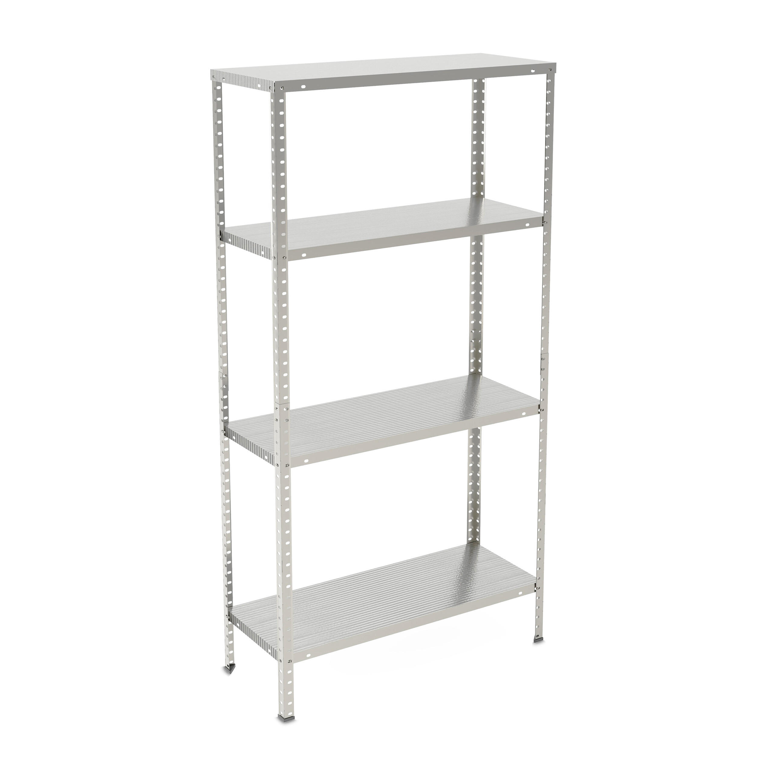 METALLREGAL - Silberfarben, Holzwerkstoff/Kunststoff (75/150/30cm) - Relaxdays