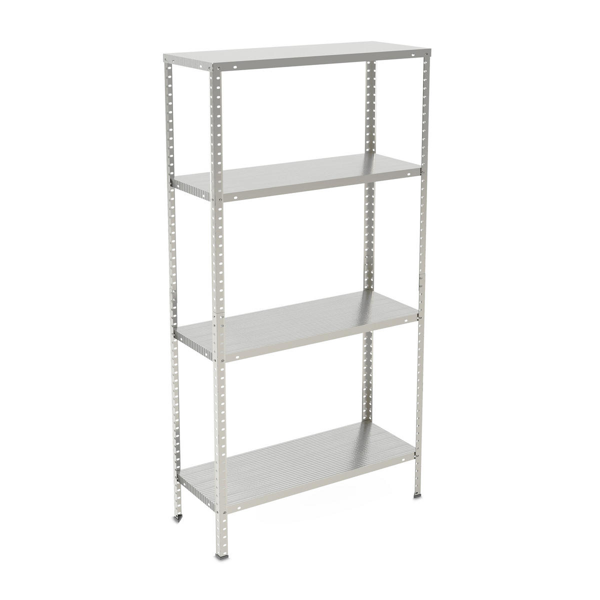 METALLREGAL - Silberfarben, Holzwerkstoff/Kunststoff (75/150/30cm) - Relaxdays