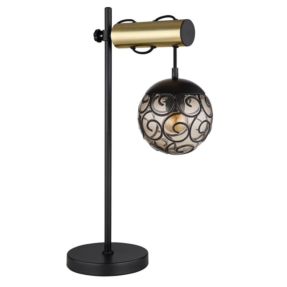 TISCHLEUCHTE Metall Schwarz Gold 2er Set - Schwarz, Metall (34/18/55cm) - Globo Lighting