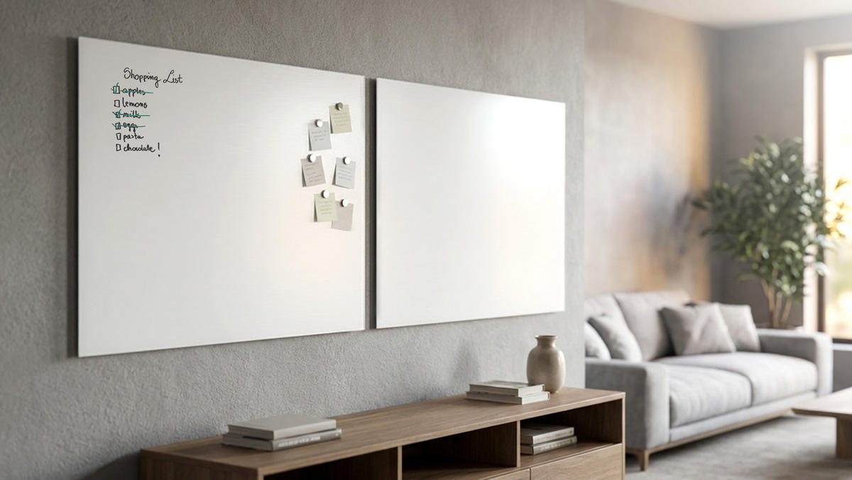 GLASTAFEL – matt magnetisch, 120x90 cm - Weiß, Glas (120/90/0.7cm) - ALLboards