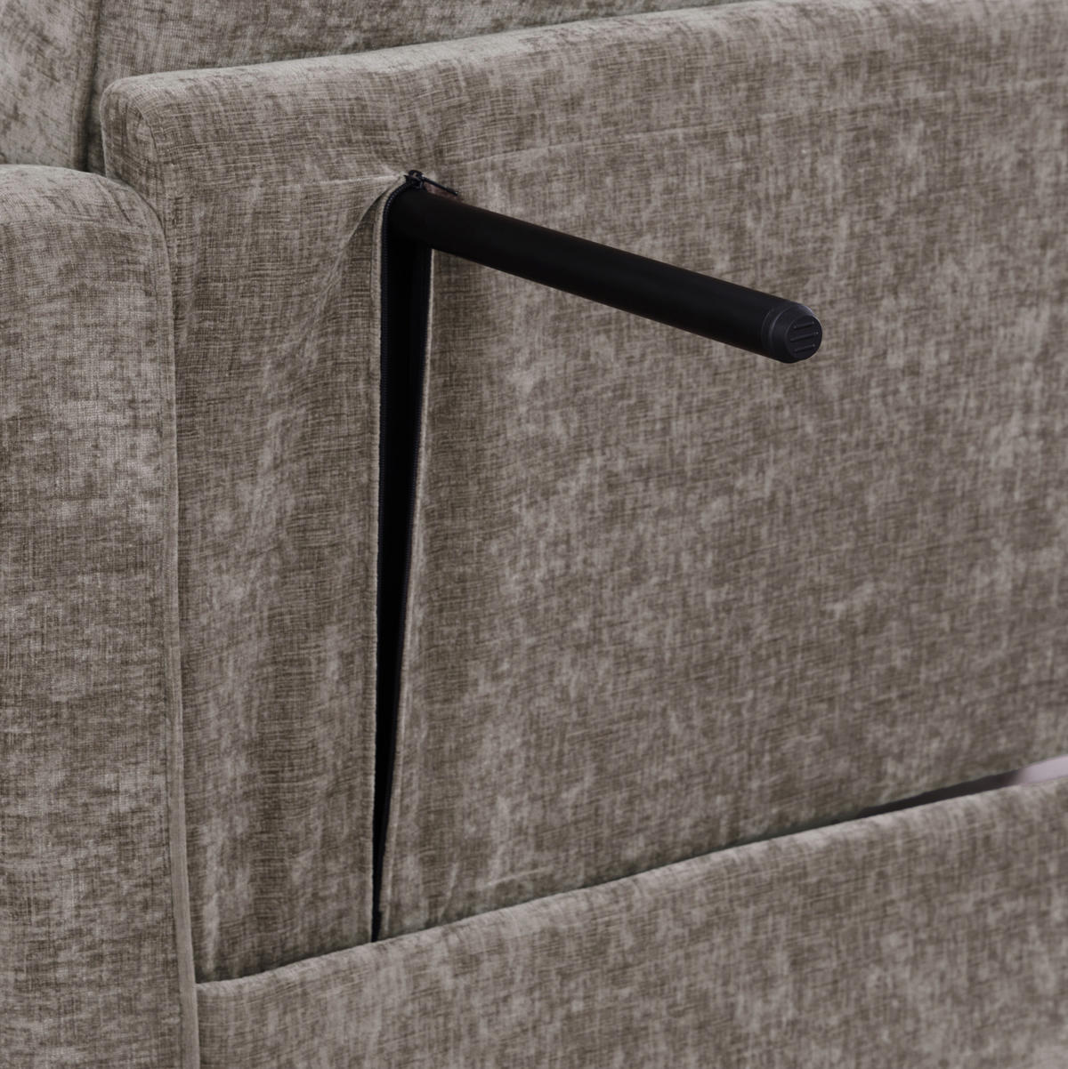 RÉCAMIERE 2-in-1 mit Aufbewahrungshocker ca. 132 x 129 x 93 cm Braun - Braun, Holzwerkstoff (129/93/132cm) - Meubliv