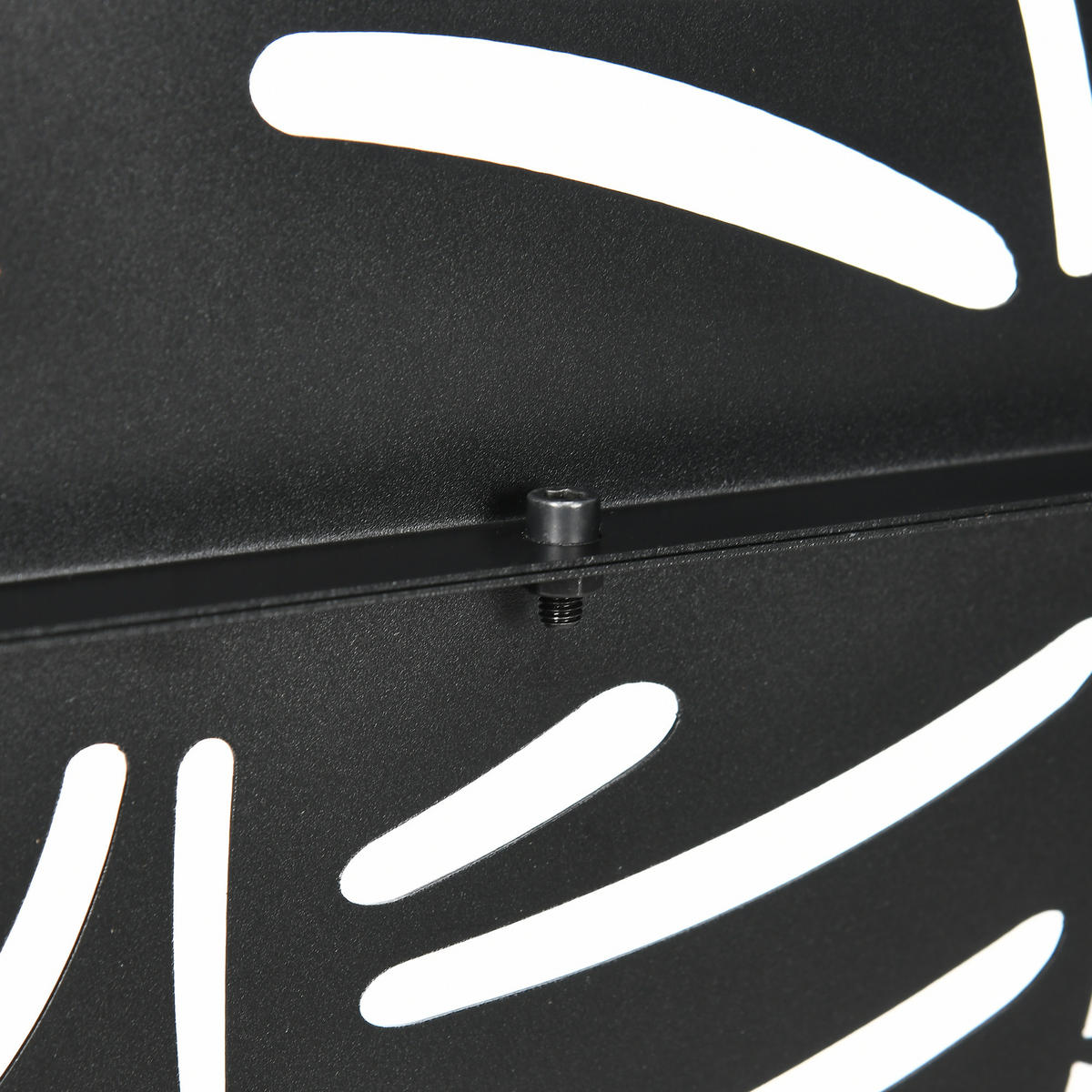 GARTENSICHTSCHUTZ, Stahl, Schwarz - Schwarz, Metall (45/198cm) - Outsunny