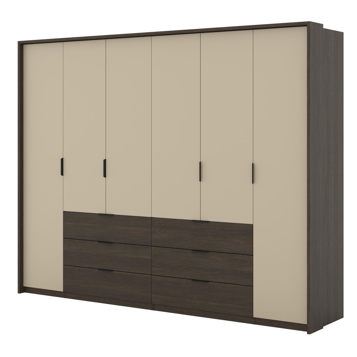 DREHTÜRENSCHRANK MOLAVO 274/217/63 cm 6-türig Eiche Dunin - Eichefarben, Holzwerkstoff (274/217/63cm) - MASSENO