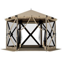 FALTPAVILLON Oxford-Stoff Khaki - Braun, Textil (260/221/300cm) - Outsunny