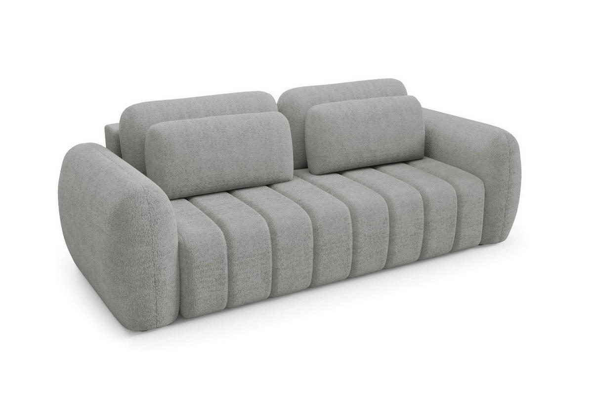 SCHLAFSOFA mit Bettkasten Premium Grau - Schwarz/Grau, Holz/Holzwerkstoff (266/95/110cm) - Furnisell