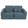 KINDERSOFA, Aesthetic, Pocket Plus, Türkis - Türkis, Textil (120/25/60cm) - MeowBaby