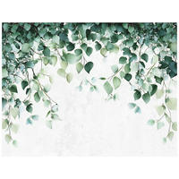 FOTOTAPETE Blätter Grün Nature Wohnzimmer Vliestapete 300x210 - Grün, Papier (300/210cm) - Wallarena