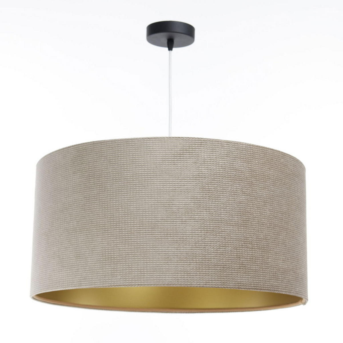 HÄNGELEUCHTE Beige 50/25 cm - Beige/Goldfarben, Kunststoff (50/0.6/25cm) - ONZENO