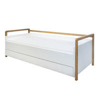 POSTEĽ Biela a drevo - biela, kompozitné drevo (80/180cm) - Petits-meubles
