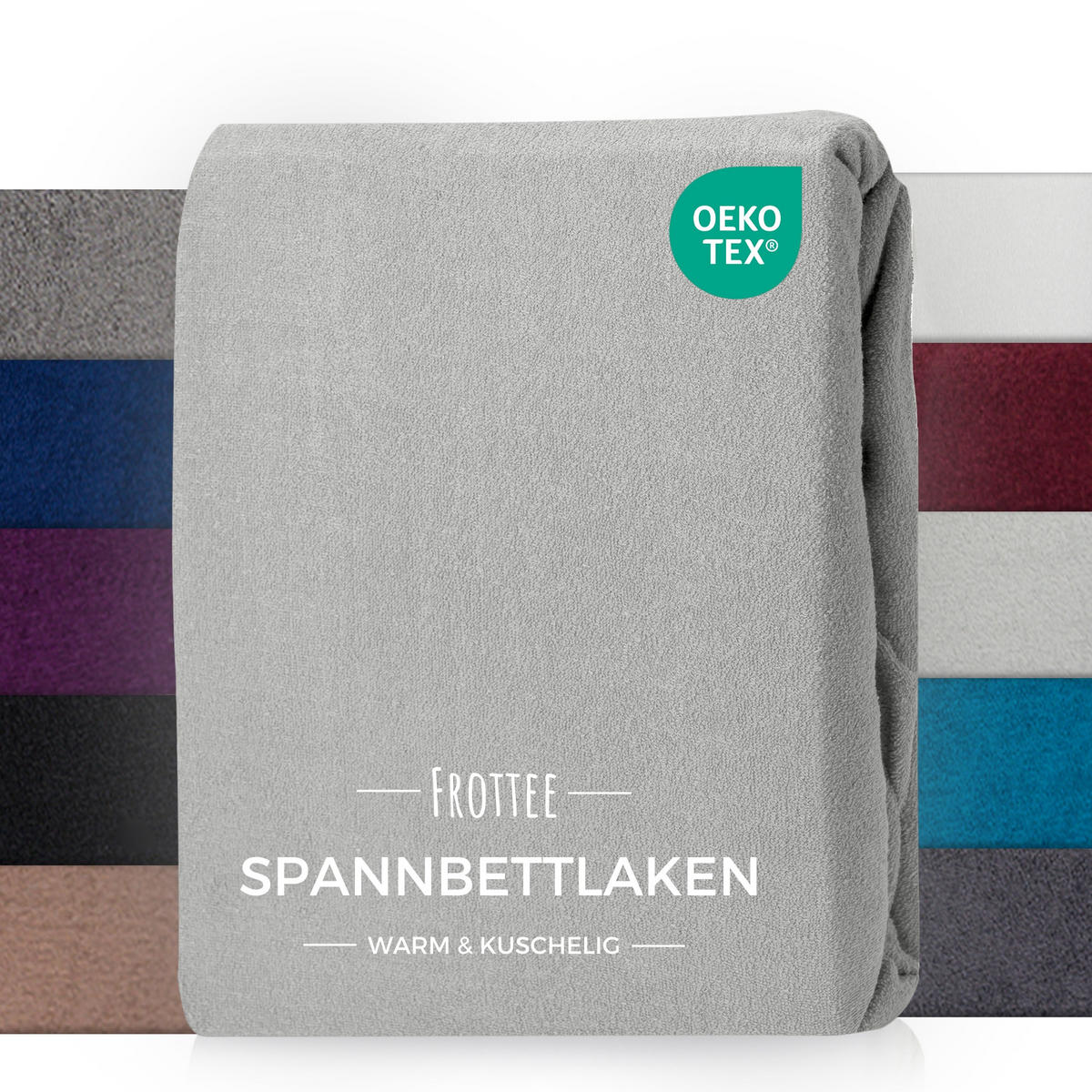 FROTTEE-SPANNBETTLAKEN 160x200 cm Silber, Warmes Winter Bettlaken - Silberfarben, Textil (160/200cm) - Carpe Sonno