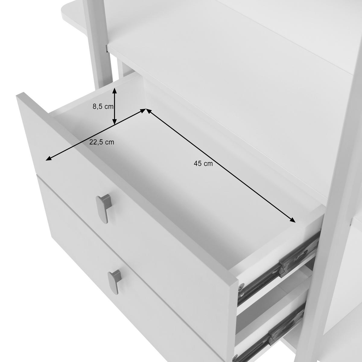 BÜCHERREGAL Boreo aus Metall mit 2 Schubladen, 90 cm, Kaschmir+Hellbraun - Kaschmir/Hellbraun, Metall (90/200/26cm) - Beautysofa