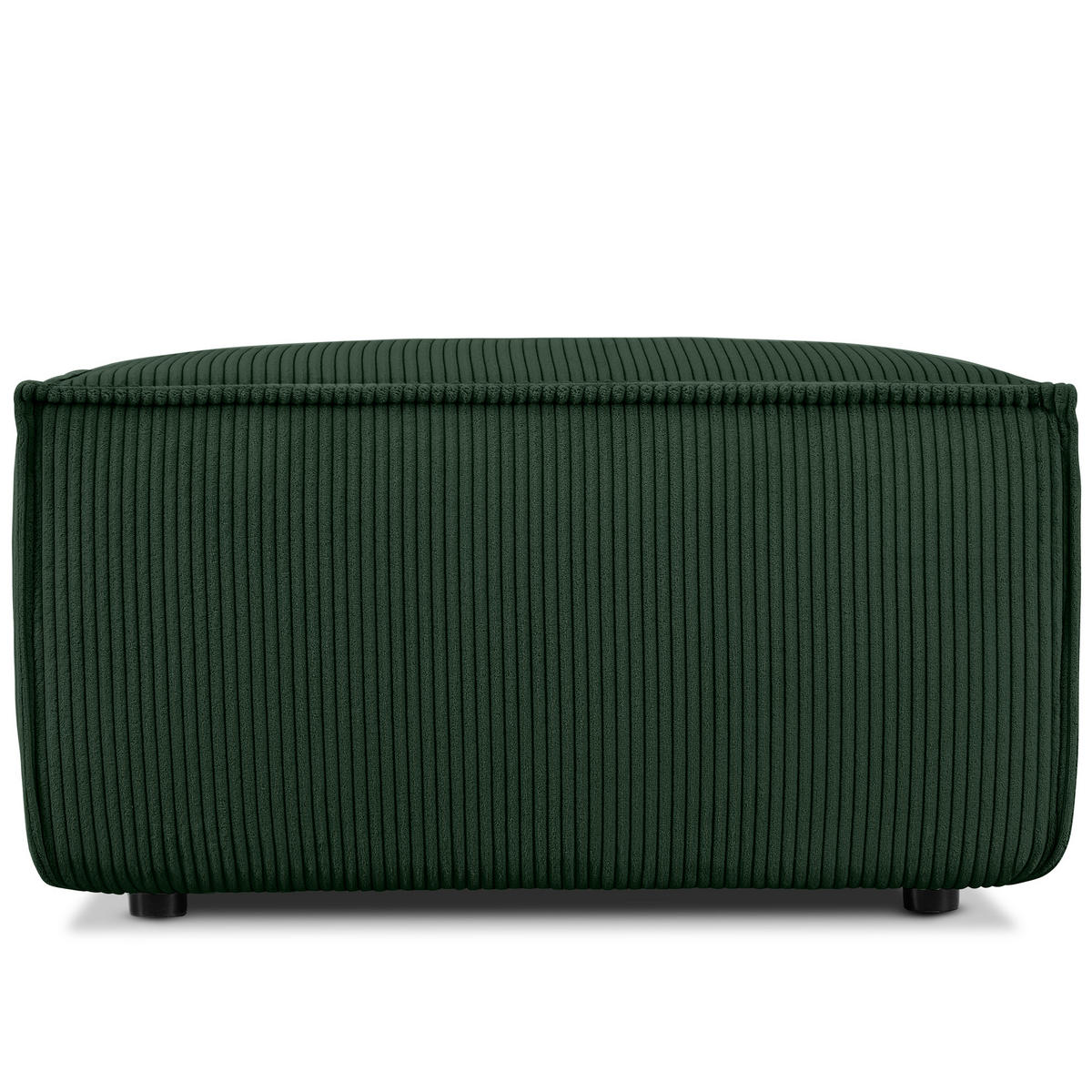 SITZPOUF NAPI gefederte Sitzfläche, dunkelgrün - Dunkelgrün/Schwarz, Textil (83/45/83cm) - KONSIMO®