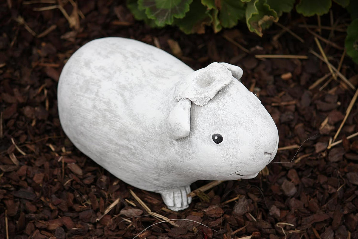 STEINFIGUR Meerschweinchen Helmut, Frostfest, massiver Steinguss - Grau, Stein (11/11/22cm) - stoneandstyle