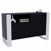 KOMMODE Karo 120/75/43.6 - Schwarz/Weiß, Holzwerkstoff (120/75/43.6cm) - RAUMHIRSCH FURNITURE