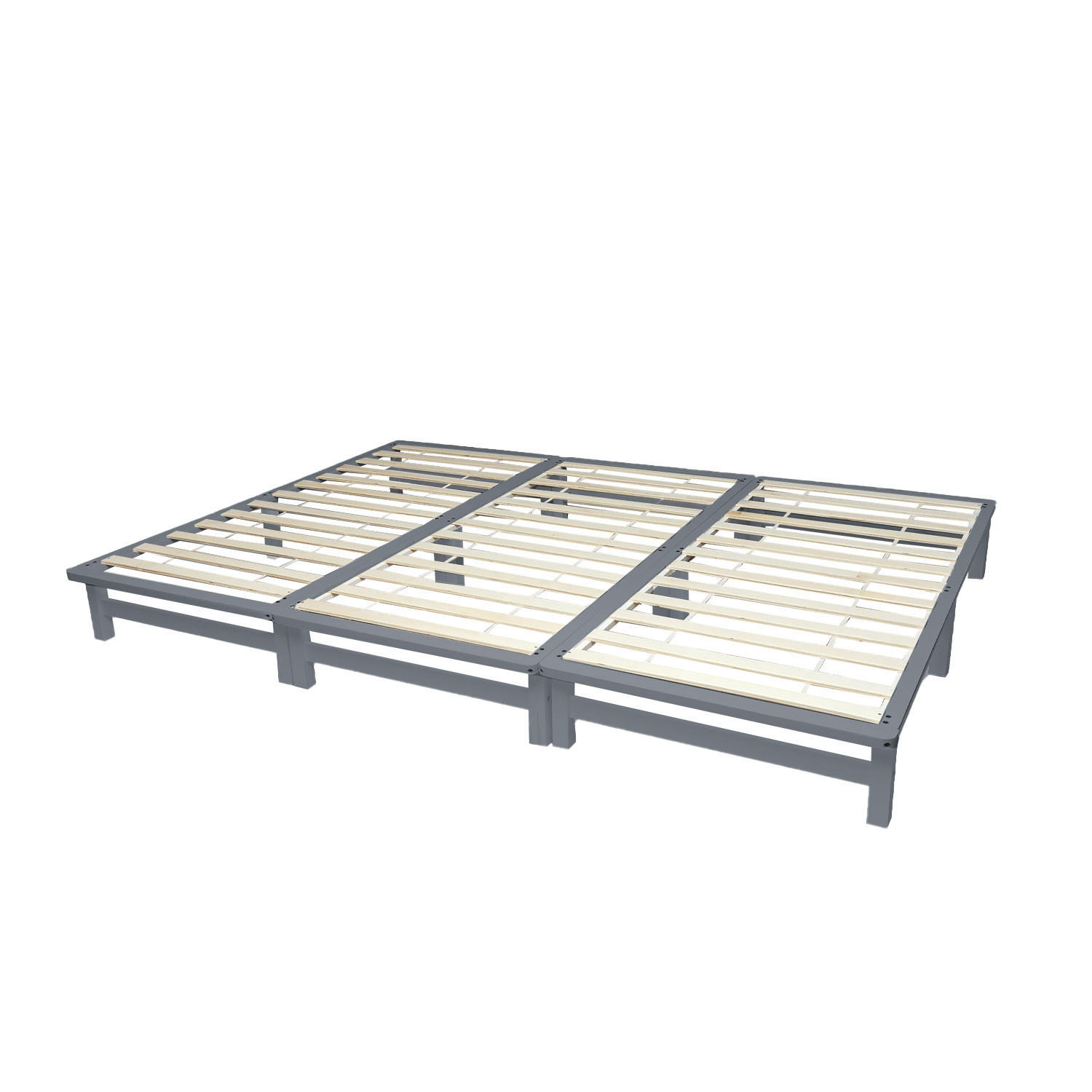 Homestyle4u Holzbett Grau 270x200 cm