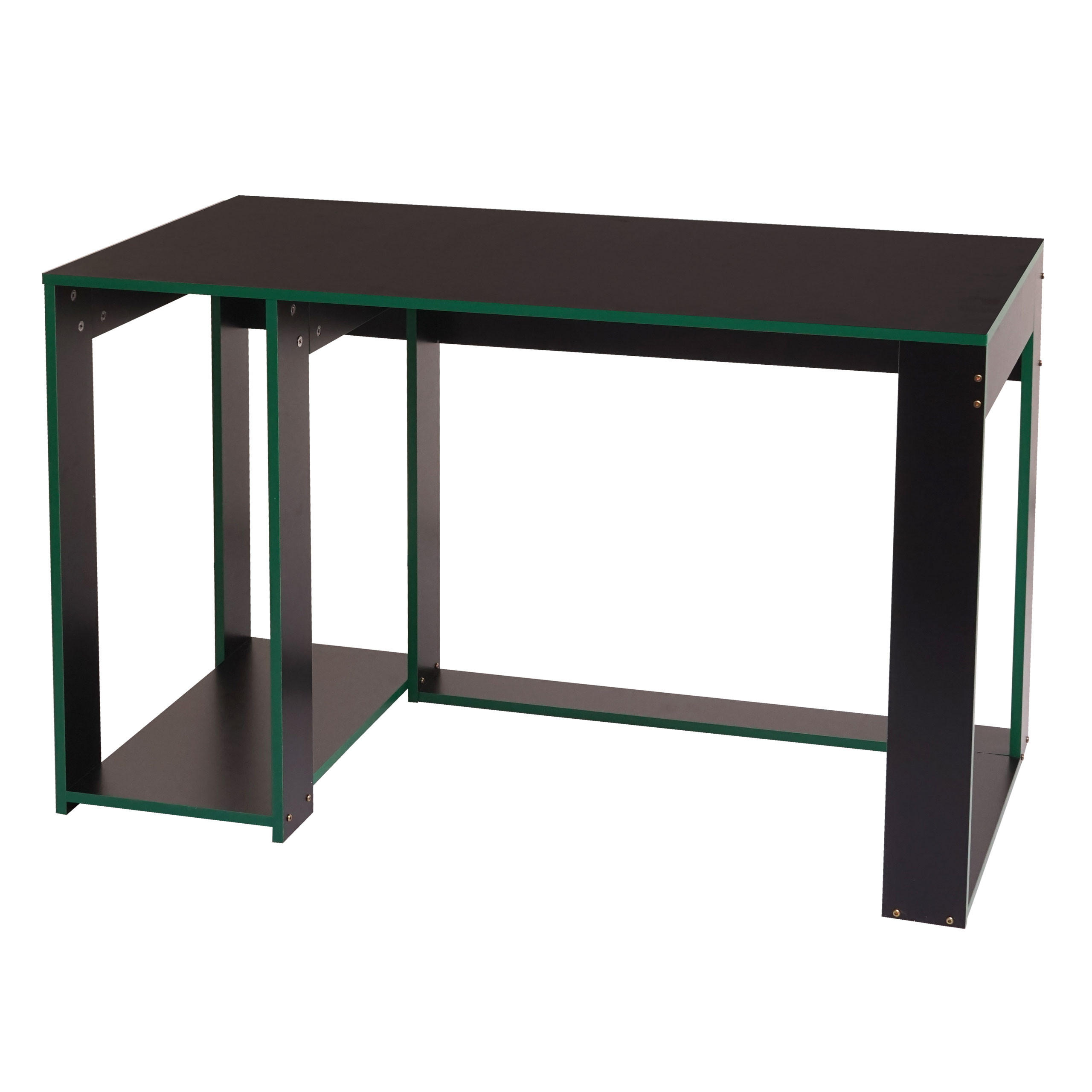 SCHREIBTISCH rechteck Schwarz, Grün - Schwarz/Grün, Holzwerkstoff (60/120/76cm) - MCW