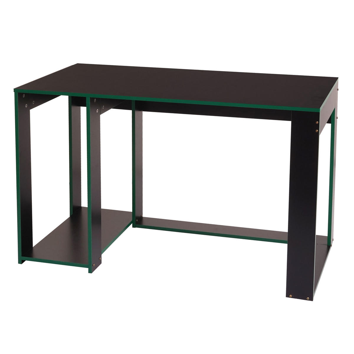 SCHREIBTISCH rechteck Schwarz, Grün - Schwarz/Grün, Holzwerkstoff (60/120/76cm) - MCW