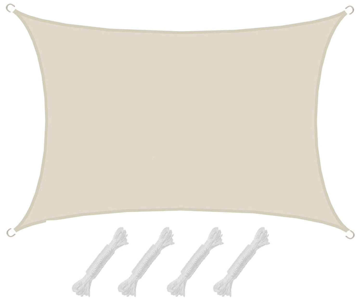 SONNENSEGEL 300/400 cm beige, rechteckig - Beige, Kunststoff (300/400cm) - Amanka