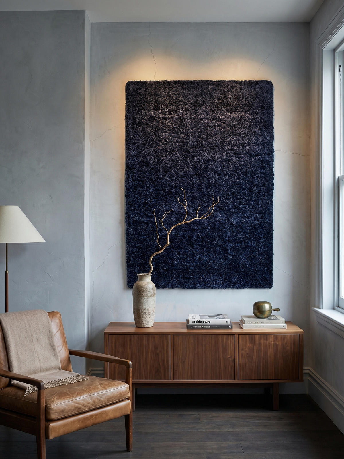 HOCHFLORTEPPICH RHEIN, einfarbig, aus Polypropylen, Marineblau, 80 x 150 cm - Blau, Textil (80/150cm) - KADIMA DESIGN