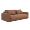 3-SITZER SOFA mit Schlaffunktion Strukturstoff Stoff Orange - Terra cotta/Schwarz, Kunststoff/Textil (238/82/105cm) - Makamii