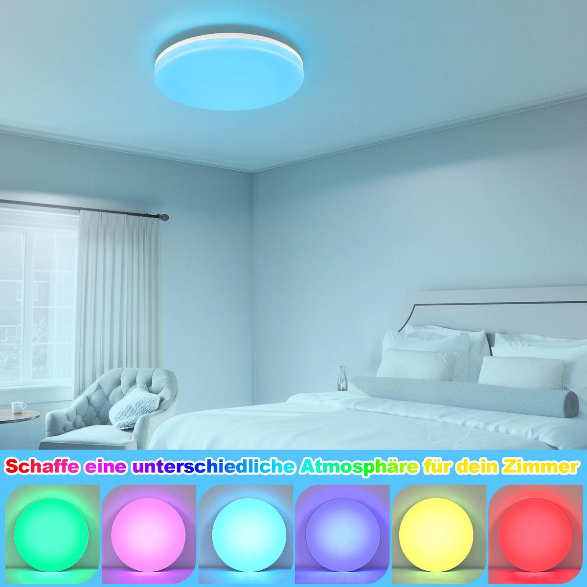 LED-DECKENLEUCHTE Lytle 22/22/4.8cm - Weiß, Kunststoff (22/22/4.8cm) - Nettlife