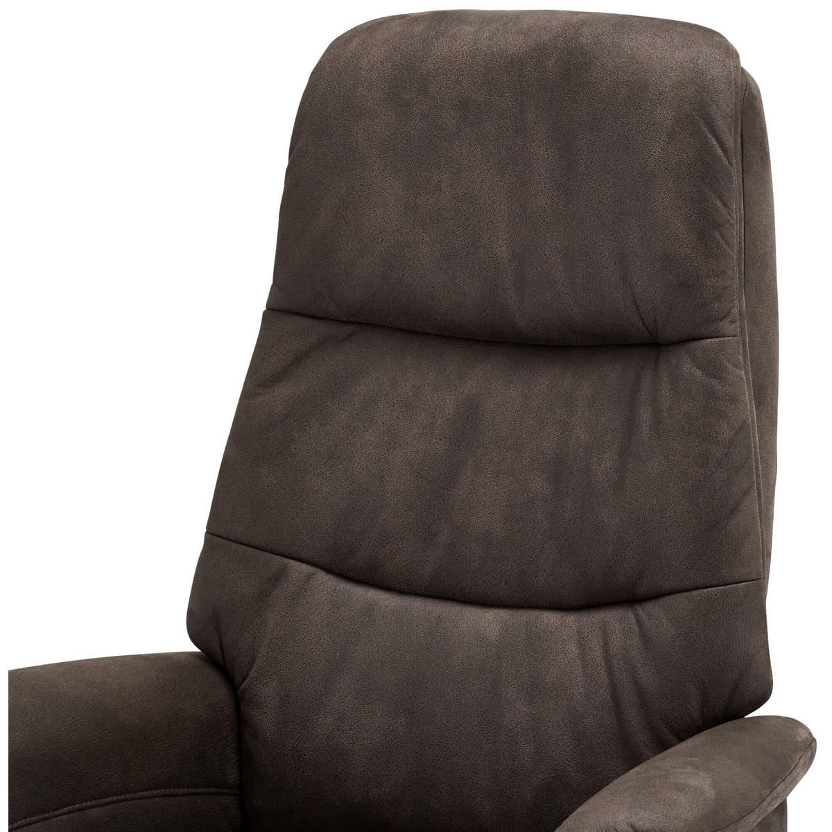 RELAXSESSEL Mikrofaser Taupe Grau - Schwarz/Braun, Leder/Textil (90/114/79cm) - Furnhouse