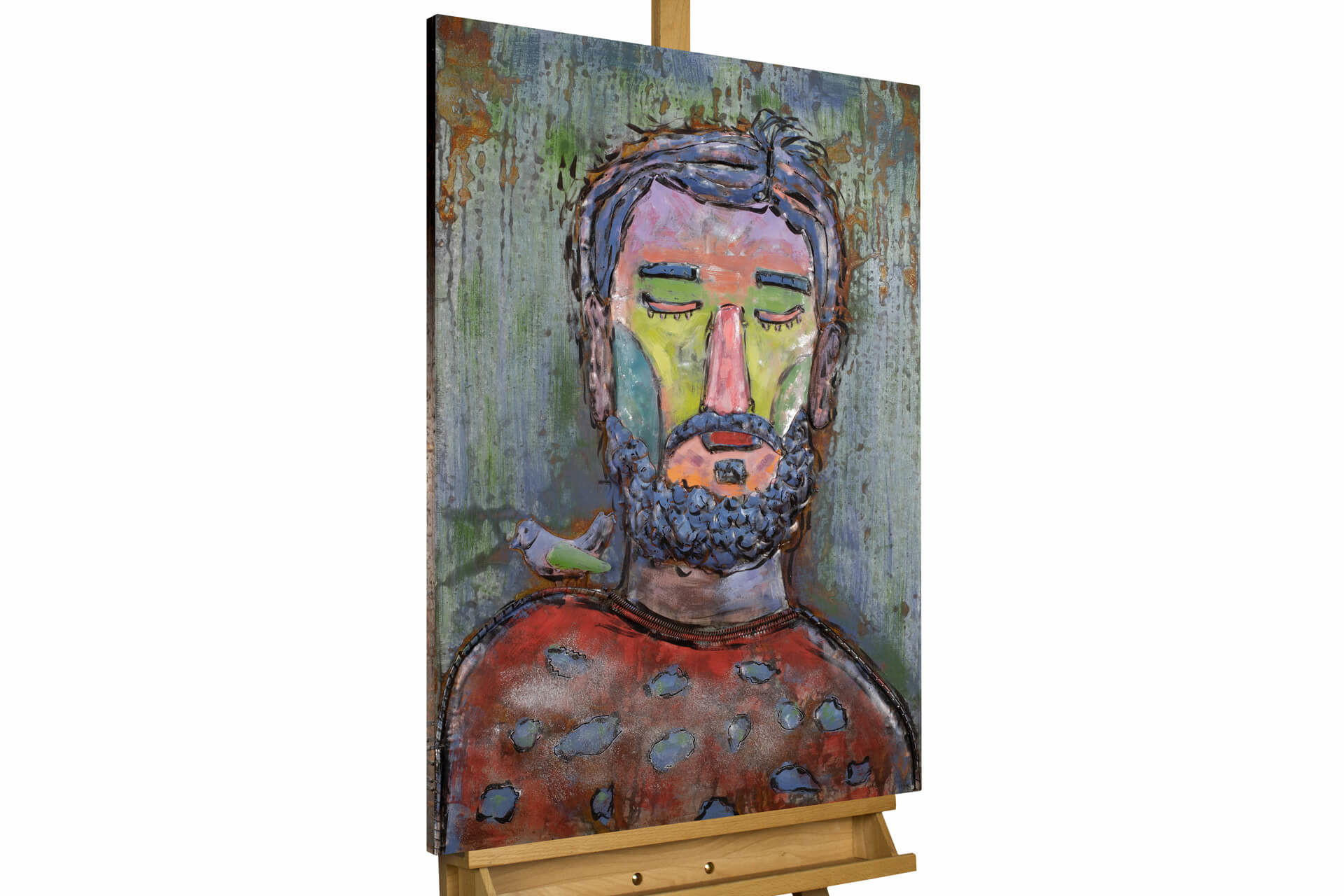 METALLBILD Bunt 60/90 cm - Multicolor, Metall (4/90cm) - KUNSTLOFT