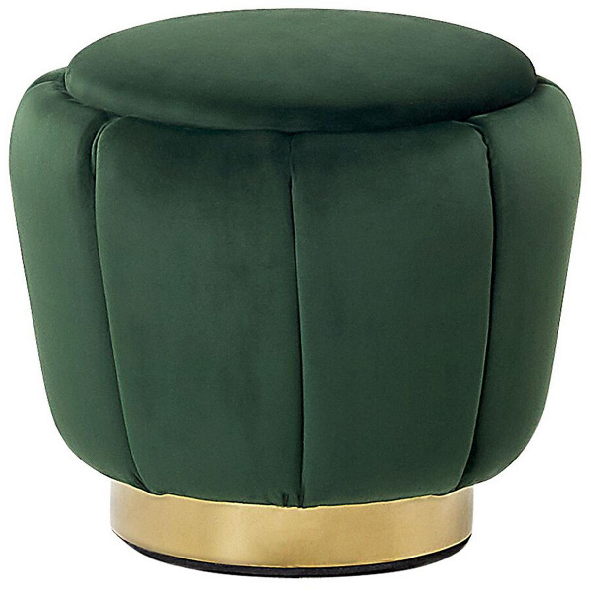POUF Irving 43/43/37 cm - Grün, Textil (43/37/43cm) - Beliani