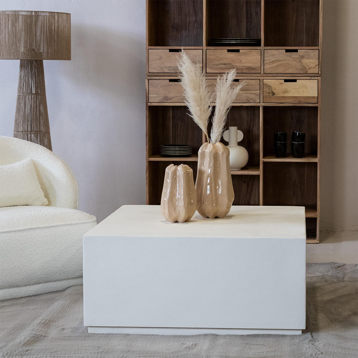 COUCHTISCH quadratisch 90cm, weiß - Weiß, Holz (90/90/42cm) - Giga Meubel