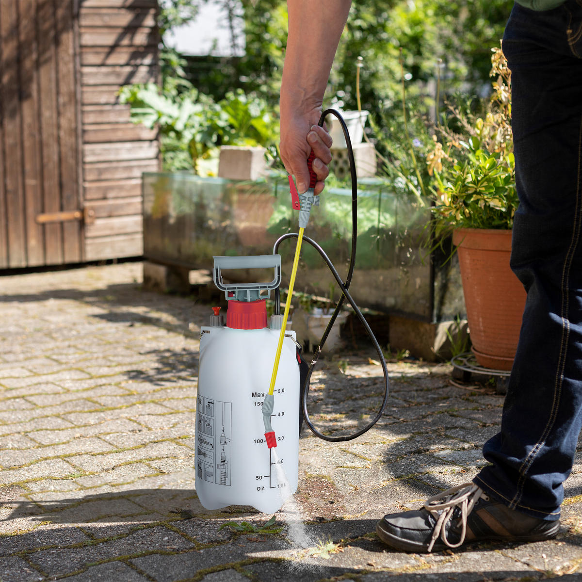 DRUCKSPRÜHER - Weiß, Kunststoff (65/45/17.5cm) - Relaxdays