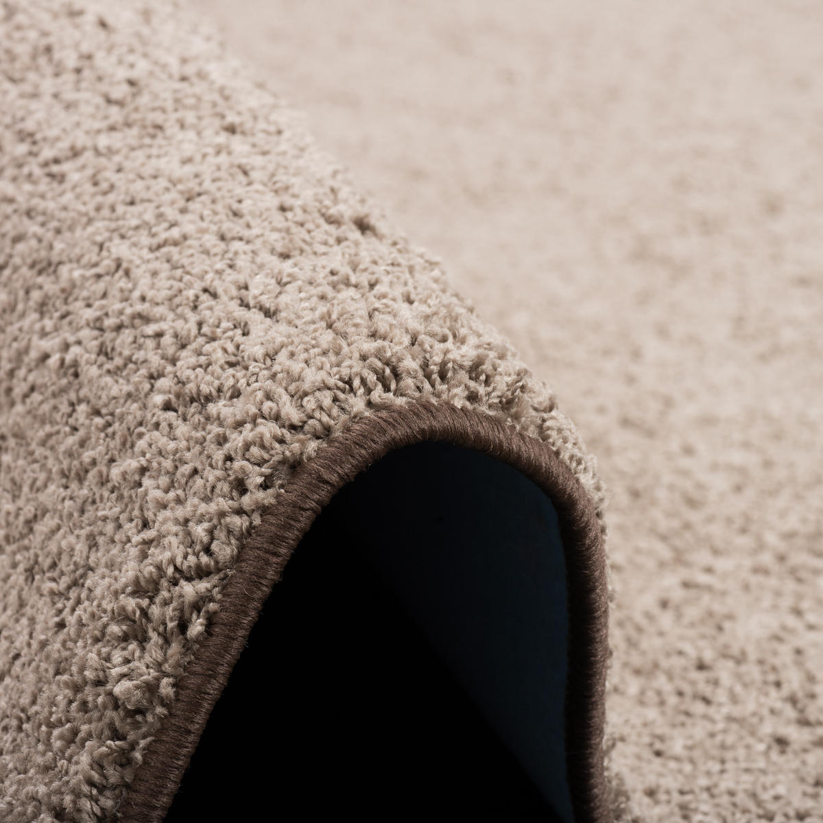 HOCHFLOR VELOURS TEPPICH LÄUFER MONA - Taupe, Textil (80/320cm) - Snapstyle