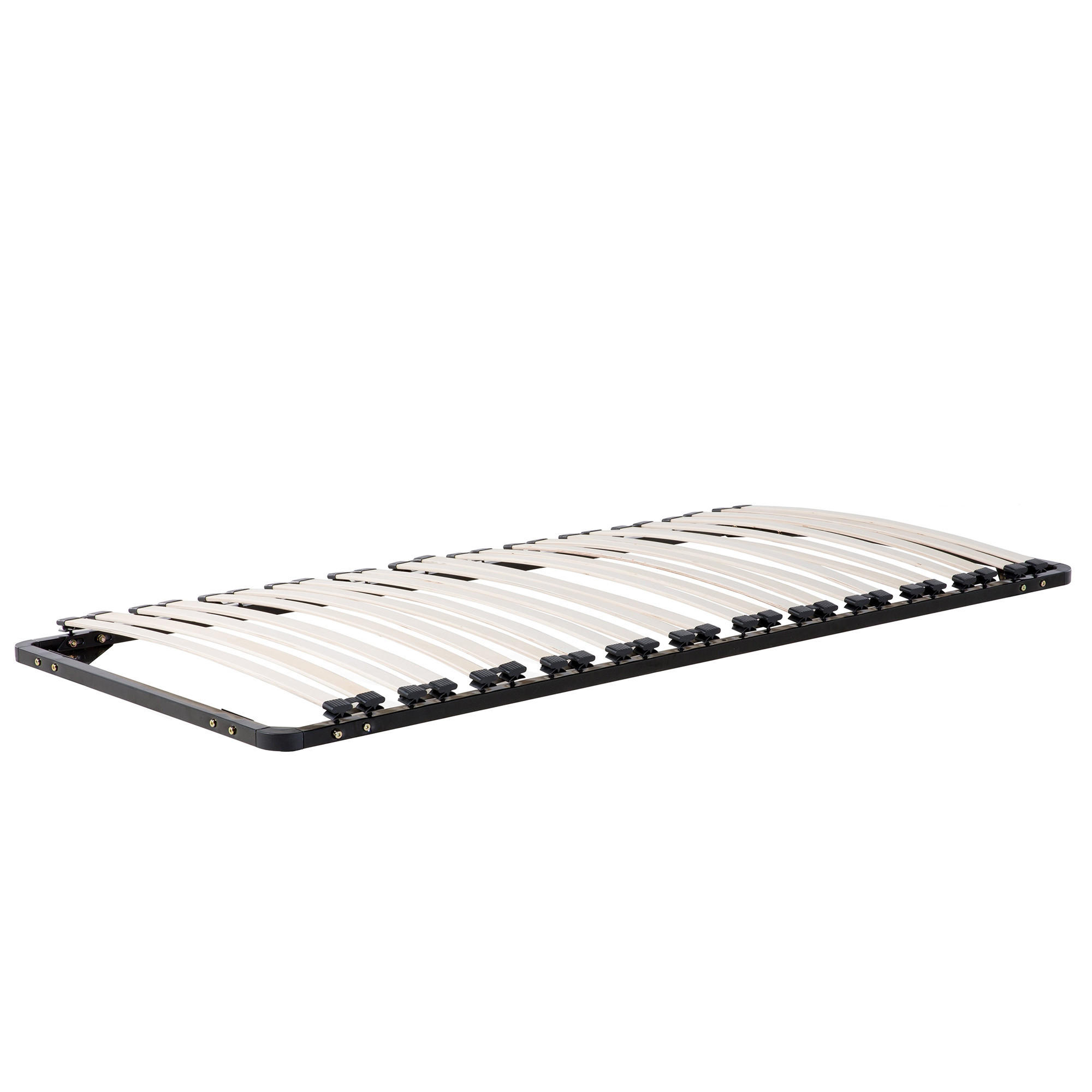 Beliani LATTENROST Schwarz 90cm × 200cm × 9cm