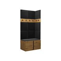 GARDEROBEN-SET Orion I - Anthrazit/Eiche Artisan, Holzwerkstoff/Kunststoff (84/186/46cm) - MIRJAN24