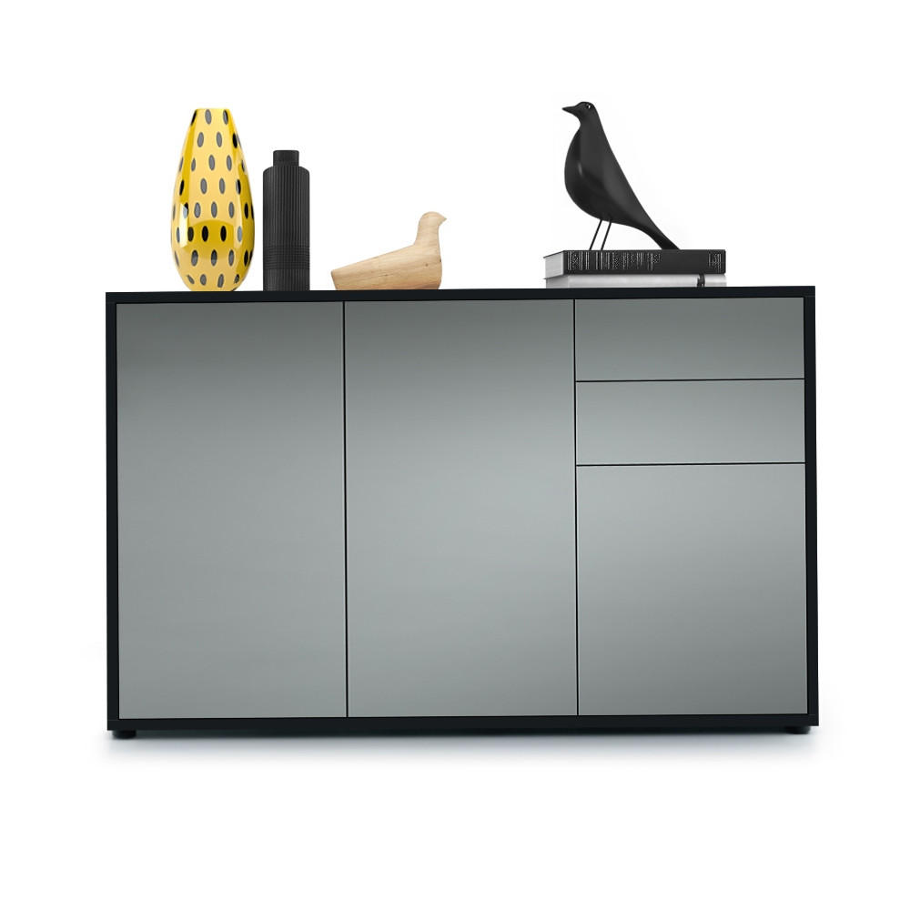 Thumbnail - Vladon Kommode, Graphit, Holzwerkstoff, 117x74x36 cm, Wohnzimmer, Kommoden & Sideboards, Kommoden