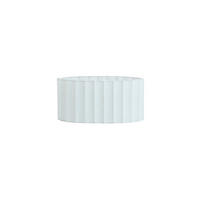LAMPENSCHIRM Disli Weiß 45/21/22 cm - Weiß, Textil (45/21/22cm) - Light & Living