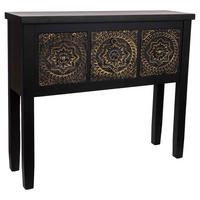 KONSOLE aus Holz 95x26x80 cm - Schwarz, Holz (26/95/80cm) - Wanderlust