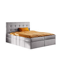 BOXBETT Mit Matratze Und Bettkasten LUDANO Stoff Soro Grau 160x200 cm H2-Pocket - Grau, Holz (120/200cm) - Kaiser Möbel