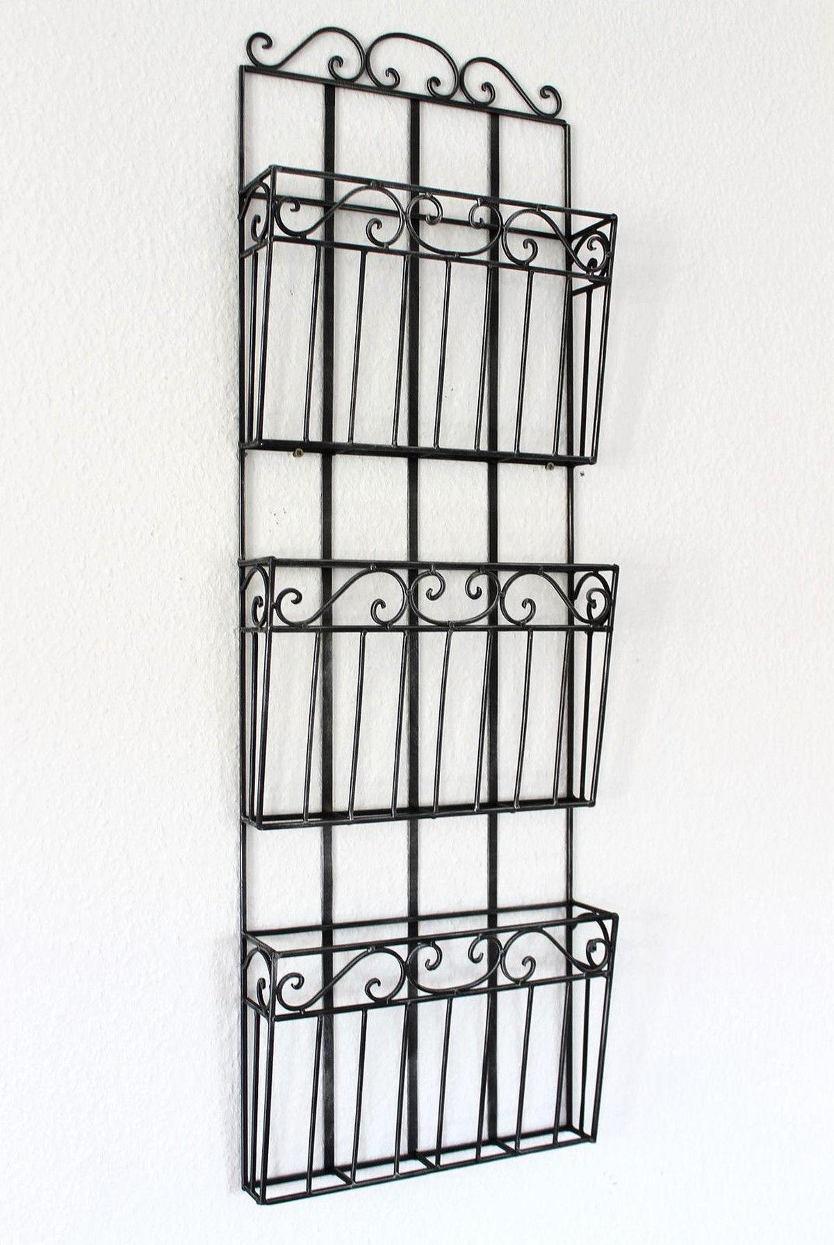 WANDREGAL Metall Schwarz 101 cm - Anthrazit, Metall (33/101/8cm) - DanDiBo