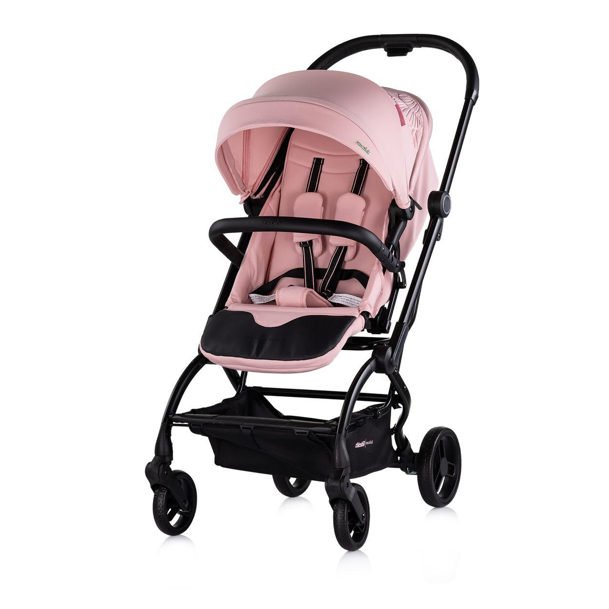 KINDERWAGEN Revolut rosa Sitz 360 Grad drehbar, verstellbar, EVA-Reifen - Rosa, Metall (57/48/109cm) - Chipolino