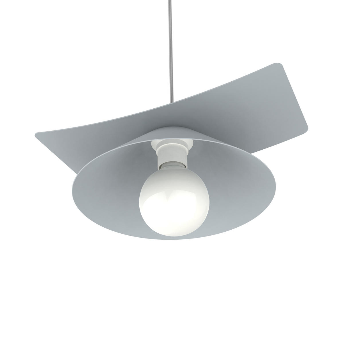HÄNGELEUCHTE Miller D25 - Grau, Metall (25/34/10cm) - Lumicom