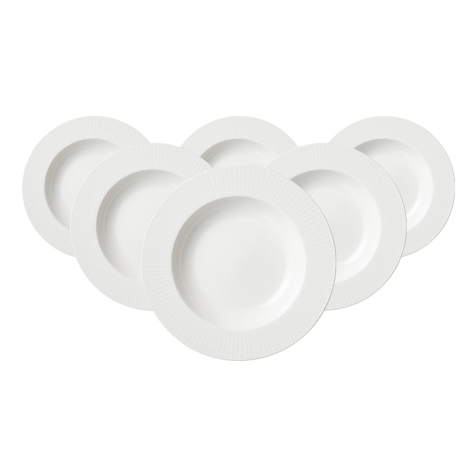 SUPPENTELLER Saphir weiß ø 22,5 cm 6er Set - Weiß, Keramik (22.5cm) - Ritzenhoff Breker