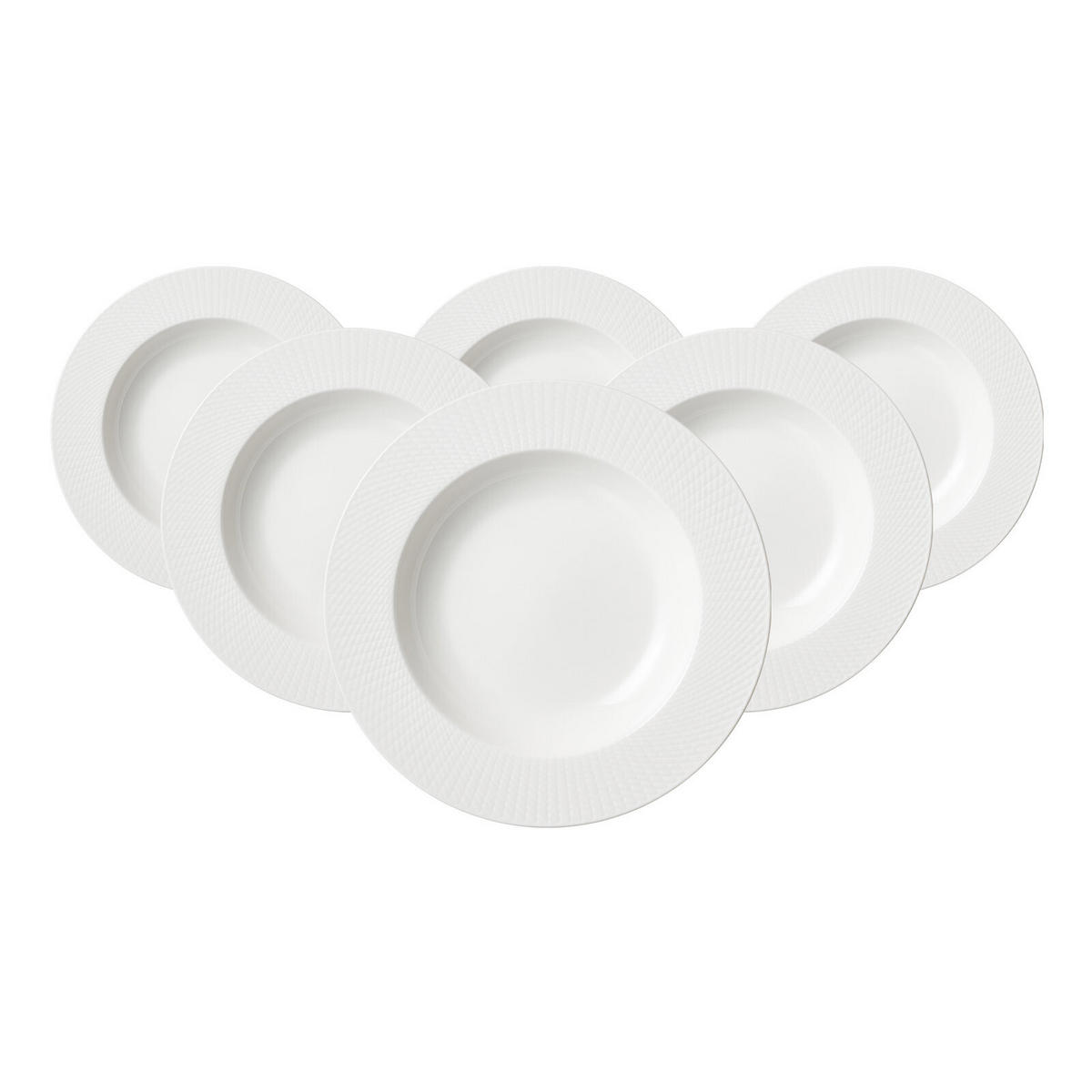 SUPPENTELLER Saphir weiß ø 22,5 cm 6er Set - Weiß, Keramik (22.5cm) - Ritzenhoff Breker