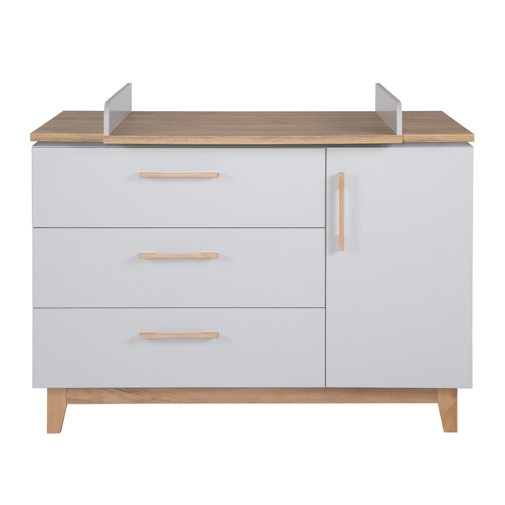 WICKELKOMMODE Caro - Grau, Holzwerkstoff (134.5/104/78cm) - Roba
