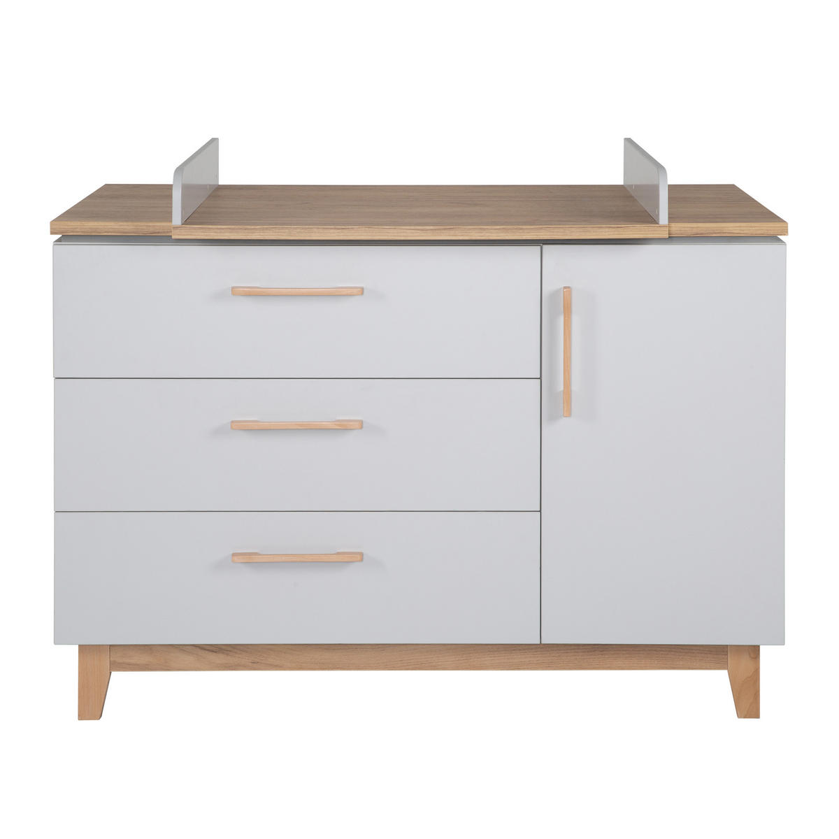 WICKELKOMMODE Caro - Grau, Holzwerkstoff (134.5/104/78cm) - Roba
