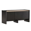 TV-SCHRANK 120 cm, schwarzes Holz - Schwarz, Holz (40/55/120cm) - Oviala