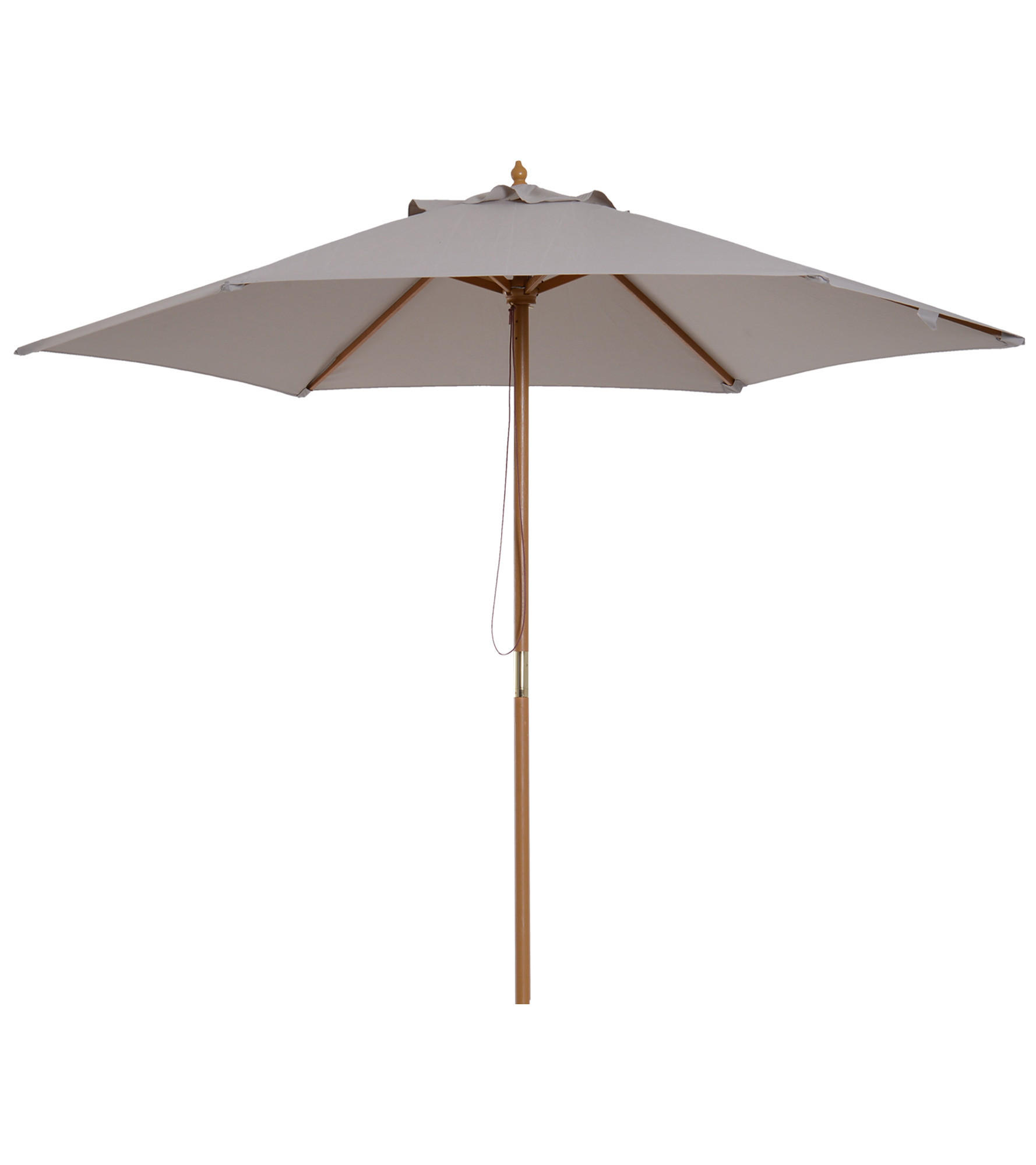 SLUNEČNÍ STÍNÍK, bambus, polyester, šedý - šedá, dřevo (250/250cm) - Outsunny