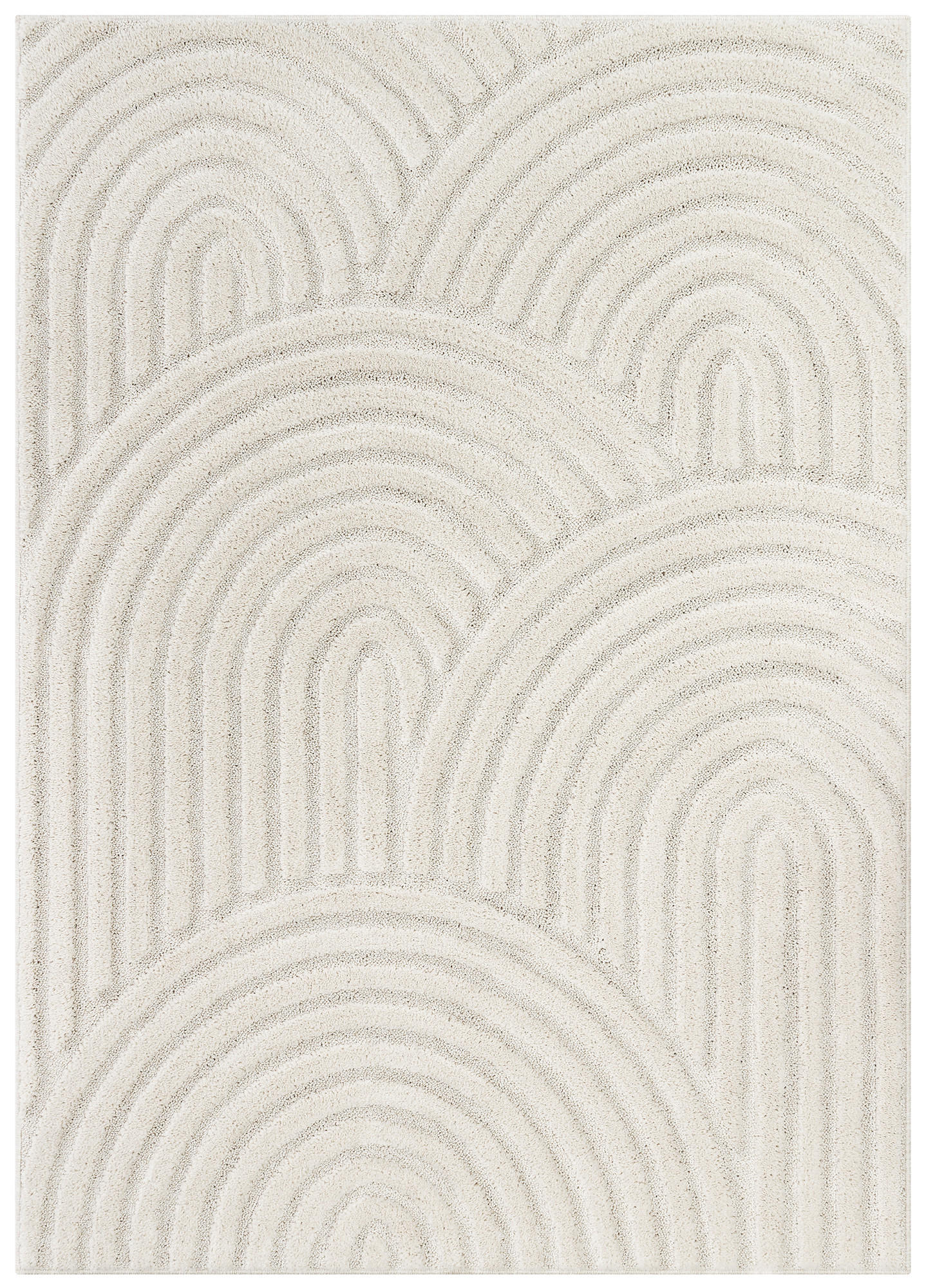 Tapiso Kurzflorteppich Creme 80x150 cm
